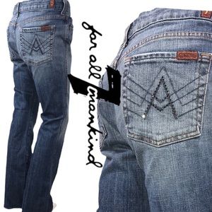 7 for all Mankind Embellished A Pockets Jeans sz 29